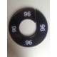 Maatring 9cm zwart/wit 96 